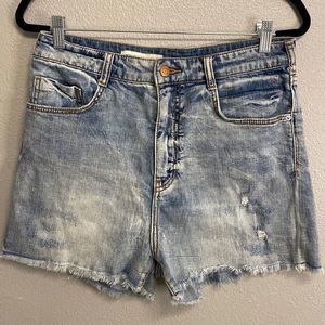Anthropology- Pilcro- high waisted denim shorts- Size 31